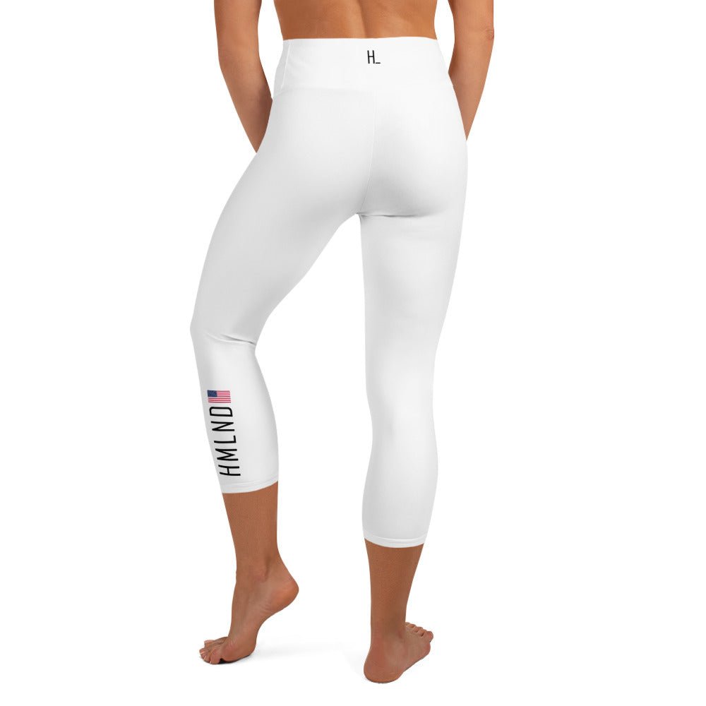 HMLND 4W Stretch Capri Leggings White - HomelandCo.