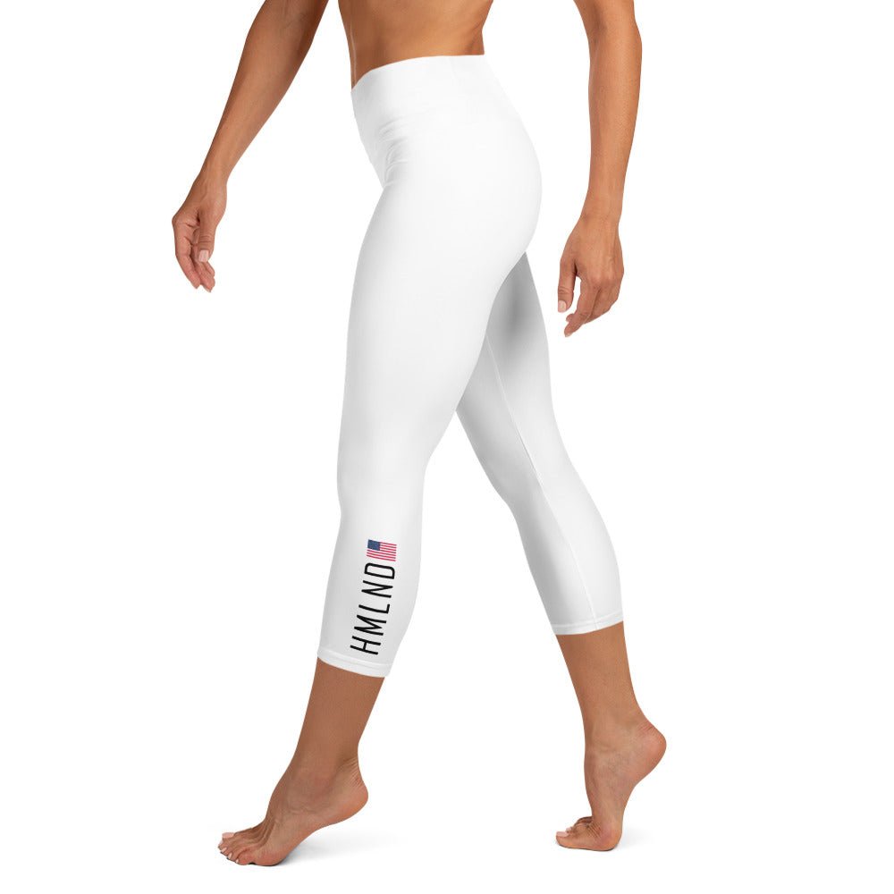 HMLND 4W Stretch Capri Leggings White - HomelandCo.
