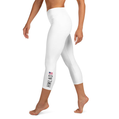 HMLND 4W Stretch Capri Leggings White - HomelandCo.